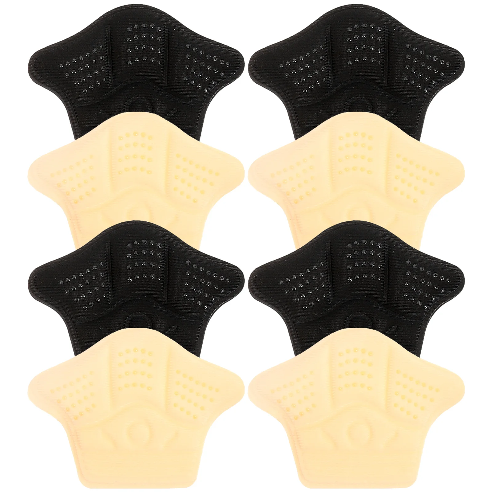 

8pcs Anti-slip Foot Patches Thick Thin Beige Black Heel Grips Cushions Reducing Friction Suitable Sports Casual Work