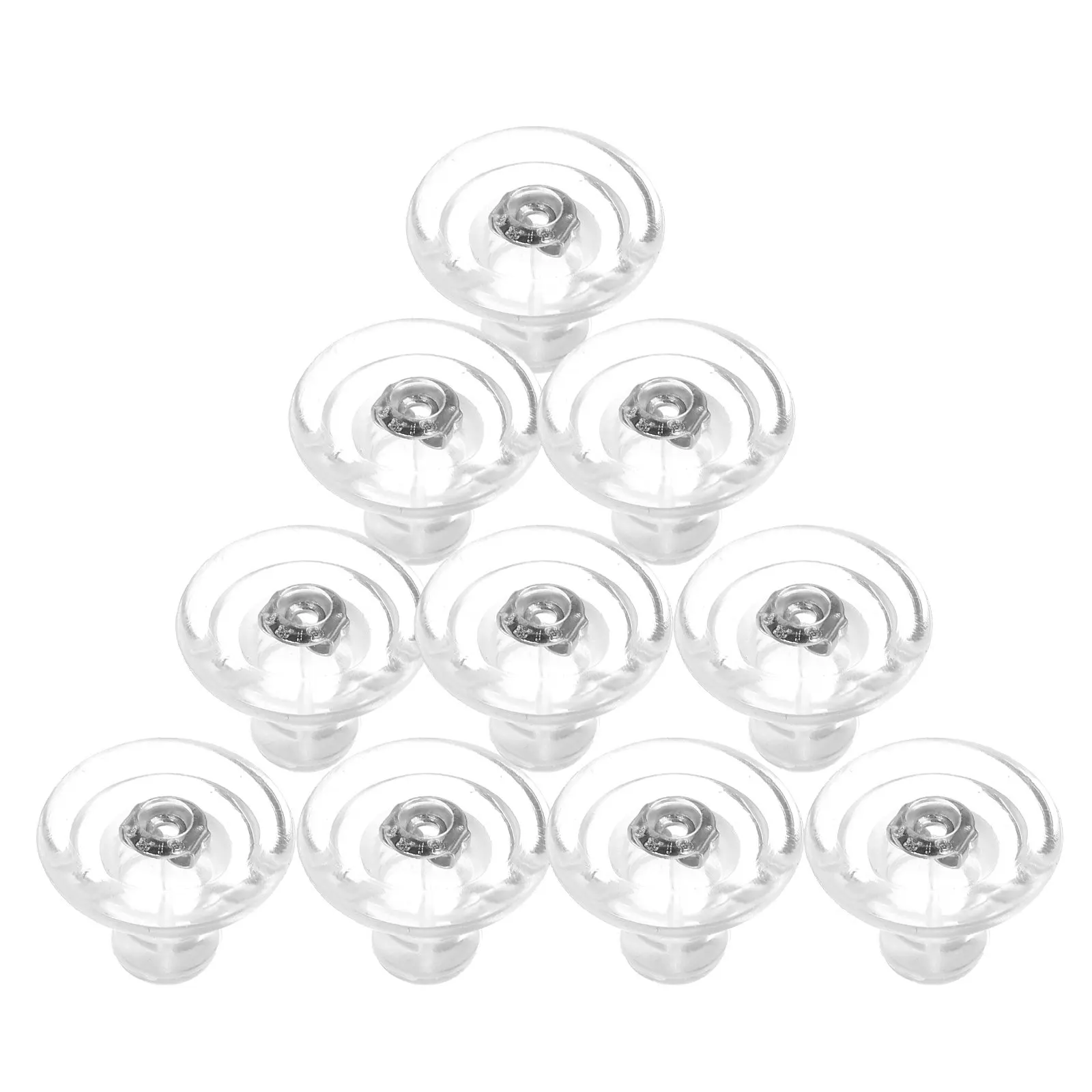 25Pcs Clear Silicone Flying Saucer Earring Backs Locking Secure Stoppers for Heavy Earrings Daily Wear Safety Retainers