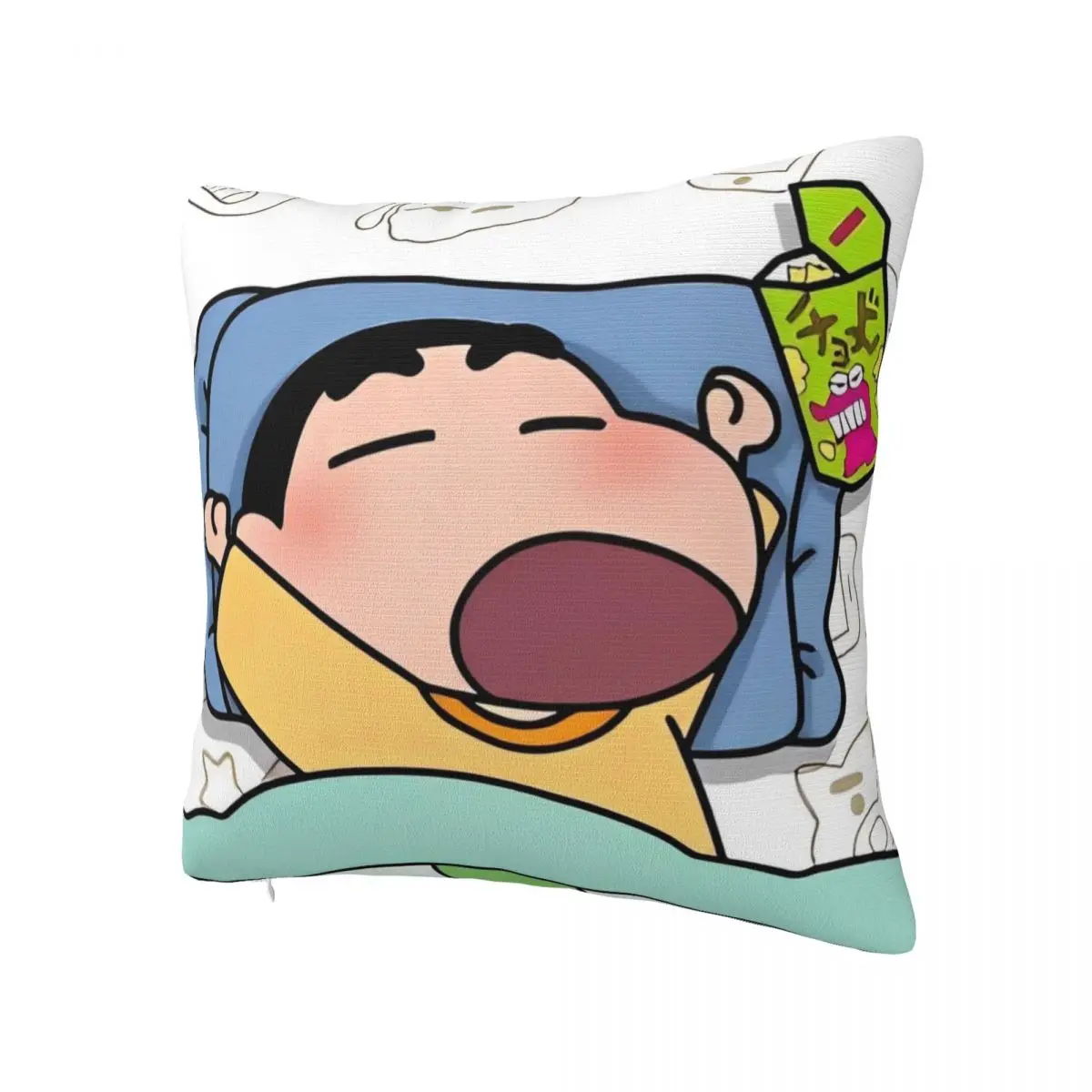 Crayon Shin-chan Kawaii Miniso Pillow Cover Japan Vintage Pillow Case For Sofa Home Decoration Cushion Cover Soft Pillowcases