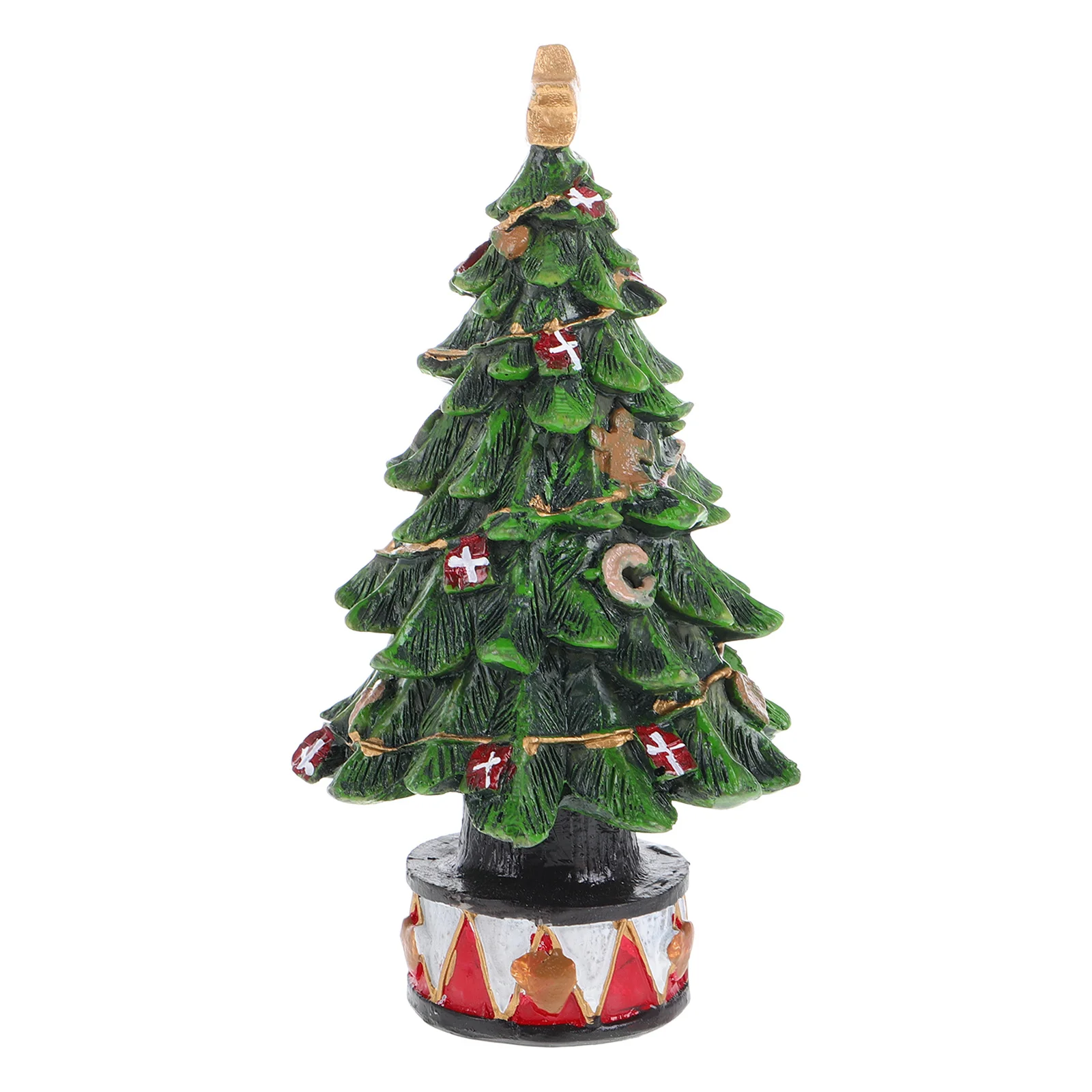 

1pcs Mini Christmas Tree Decor Resin Tabletop Xmas Tree For Home Party Craft Aquarium Desktop Holiday Ornament