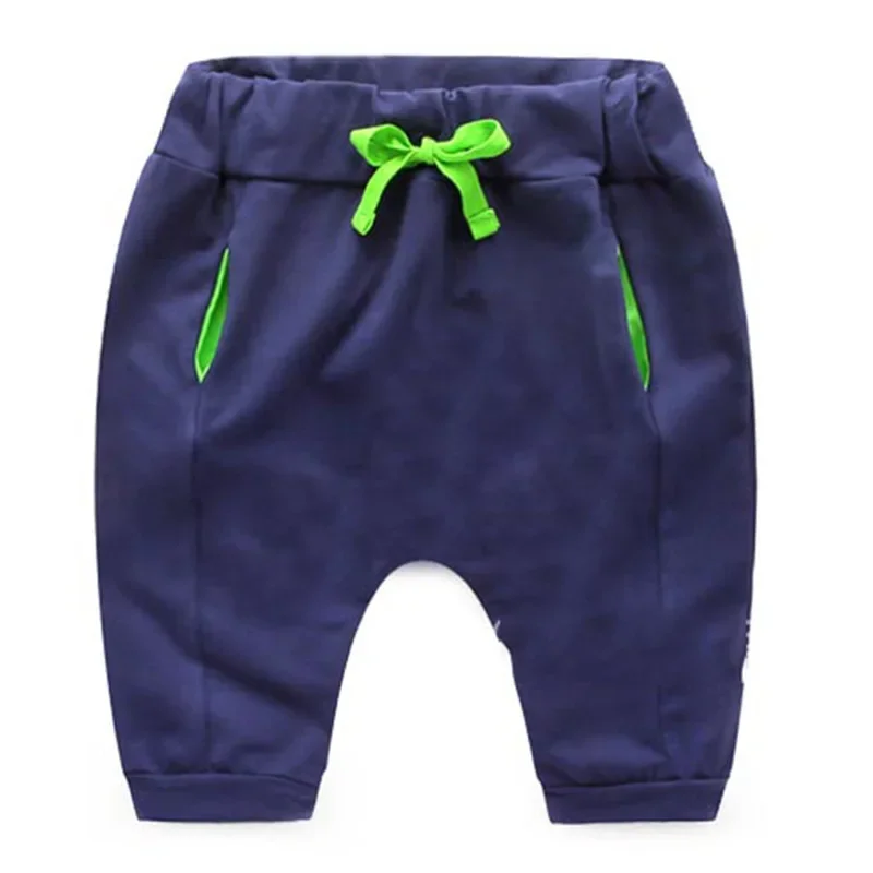 

Summer boys harem pants loose casual trousers cotton knee-length kids clothes