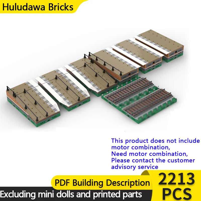 City Street View Model MOC Building Bricks Railway Station Platforms Modular Technology Children Holiday Gifts Assemble Toy Suit