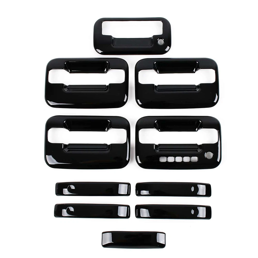 Black Color Door Handle Cover And Bowl Sticker Panel Moulding For Ford F150 RAPTOR 2009 2010 2011 2012 2013 2014 Car Accessories