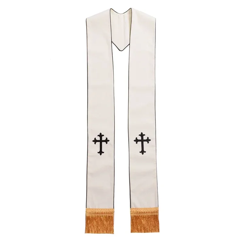 Church Unisex Adults Overlay Cross Catholic Priest Clergy Stole Ker32