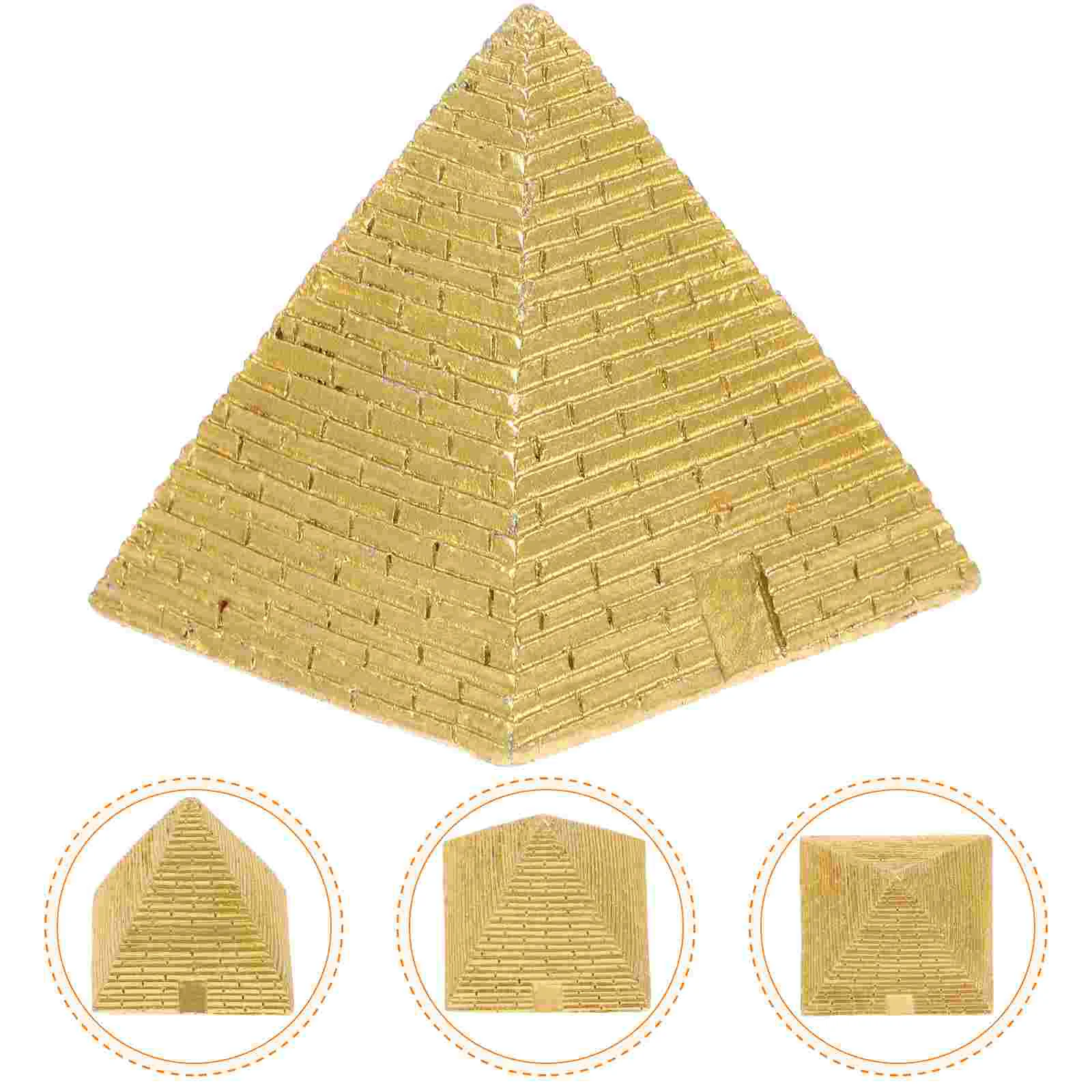 

Pyramid Sand Table Model Sculpture Wicker Storage Basket Layout Decor Egyptian Desktop Decoration Fish Tank