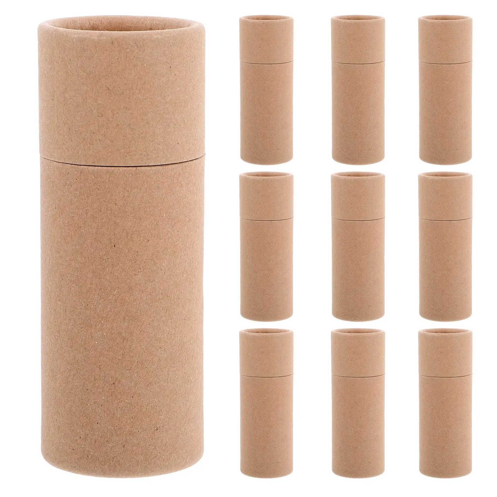 10PCS Paper Gift Boxes Packaging Tubes Storage Containers for Tea Coffee Crafts Round Candles Aromatherapy Travel Business