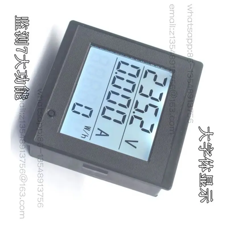 7-In-1 20A AC energy metering meter digital display voltage current power measurement meter large font display