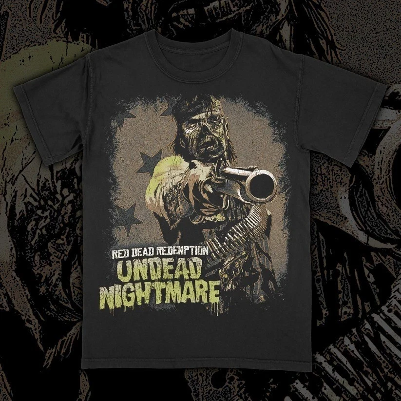 T-shirt unisexe rétro Red Dead Redemption au design piraté, en pur coton, pour toutes les saisons, streetwear décontracté, t-shirt surdimensionné