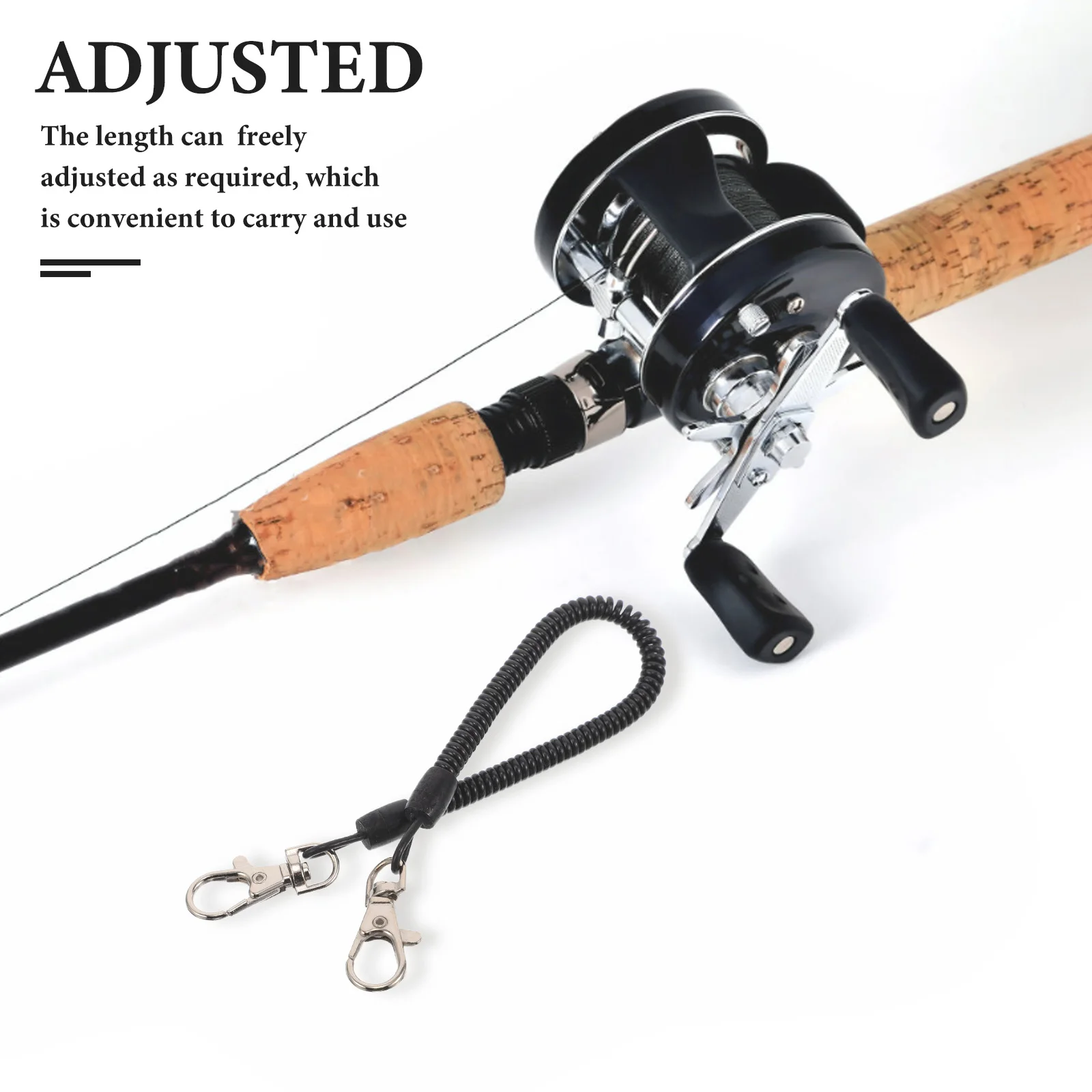 

Fishing Anti-loss Buckle Rope Lanyard Elastic Coiled Hook Quick Release for Fixing Colored Hanging Knot Diving Lost Gear