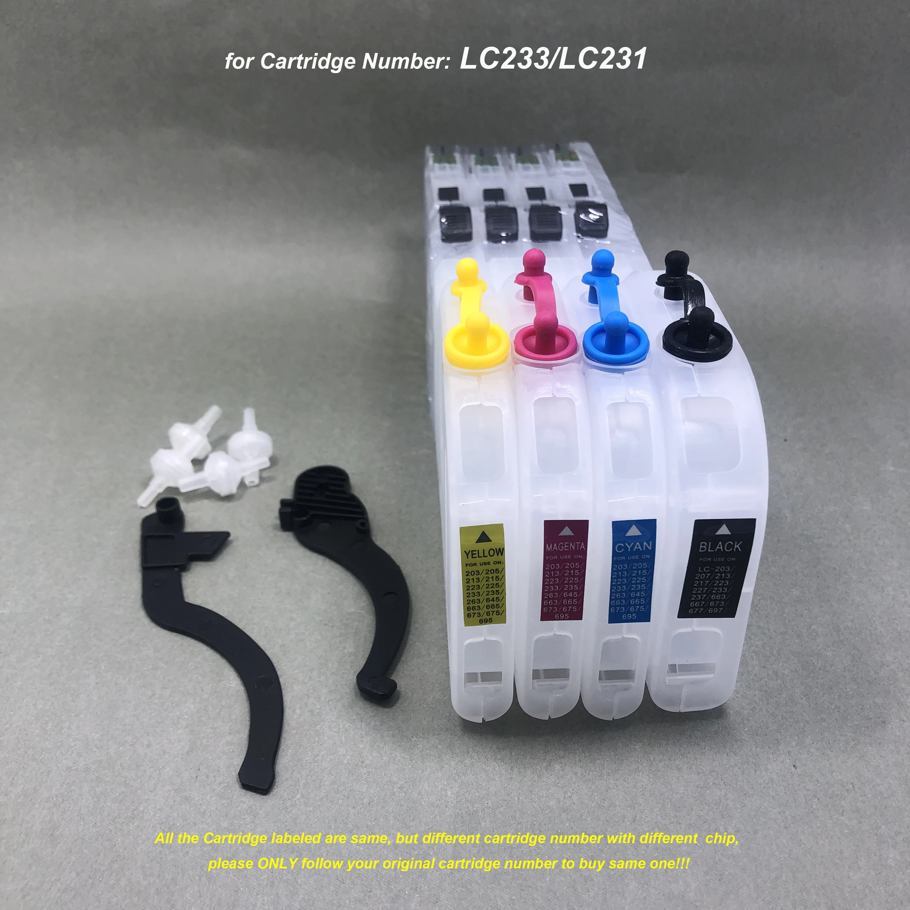 

LC233 LC231 Long Refillable Ink Cartridge with ARC for Brother DCP-J562DW MFC-J480DW MFC-J680DW MFC-J880DW