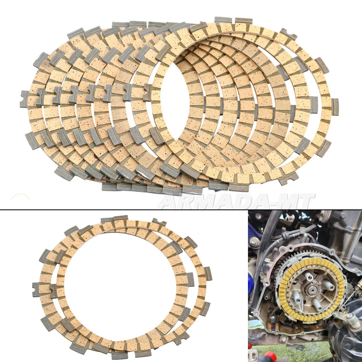 New Motorcycle Accessories Engine Friction Clutch Plates Disc For Suzuki GSXR600 GSXR GSX-R 600 Gsxr600 K6 K7 2006 2007