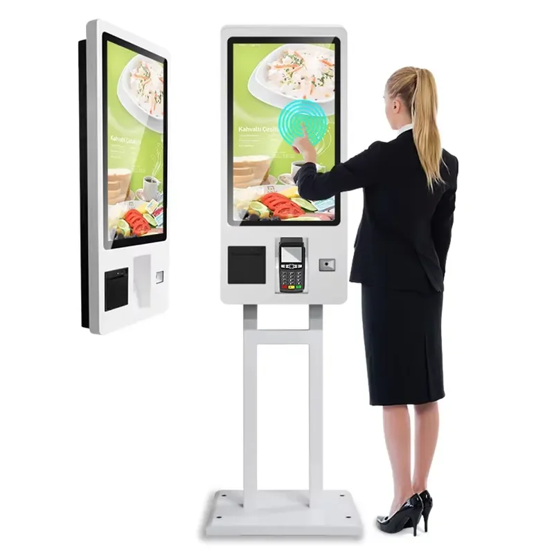 32 Inch Capacitive Touch Screen Self Service Kiosk POS Terminal for Restaurant Retail Store Payment Ordering System Machine