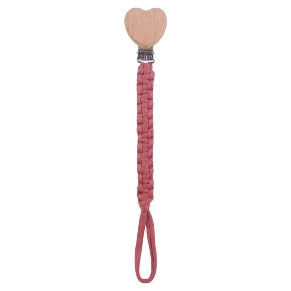 

Nipple Holder Clips Heart Shape Wood Children Pacifier Holder Clips Dummy Clips Baby Teether Straps Baby Pacifier Chain
