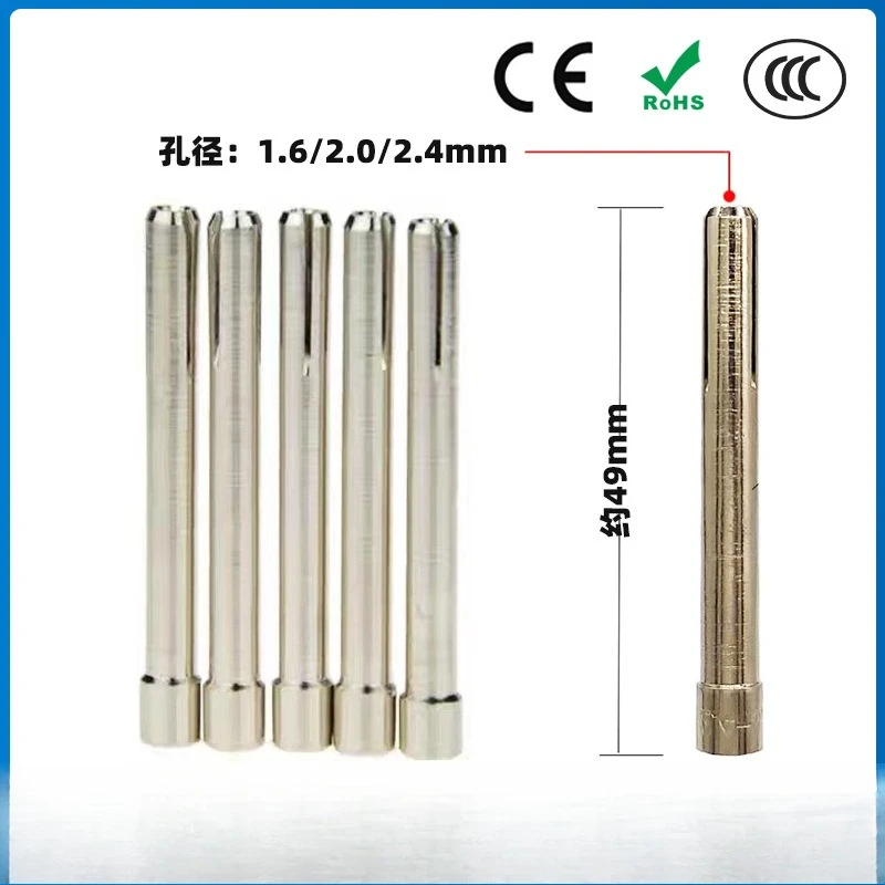 

Головка прямого TIG-горелки QQ150A-1, держатель цанги и электрода 1,6 мм, аксессуар для сварки с прямой рукояткой