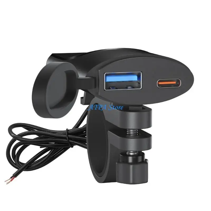 

U13C Motorcycle Electric Vehicle Chargers with QC3.0 Fast Charging & Automatic Switches Perfect for Mobile Phones Tablet
