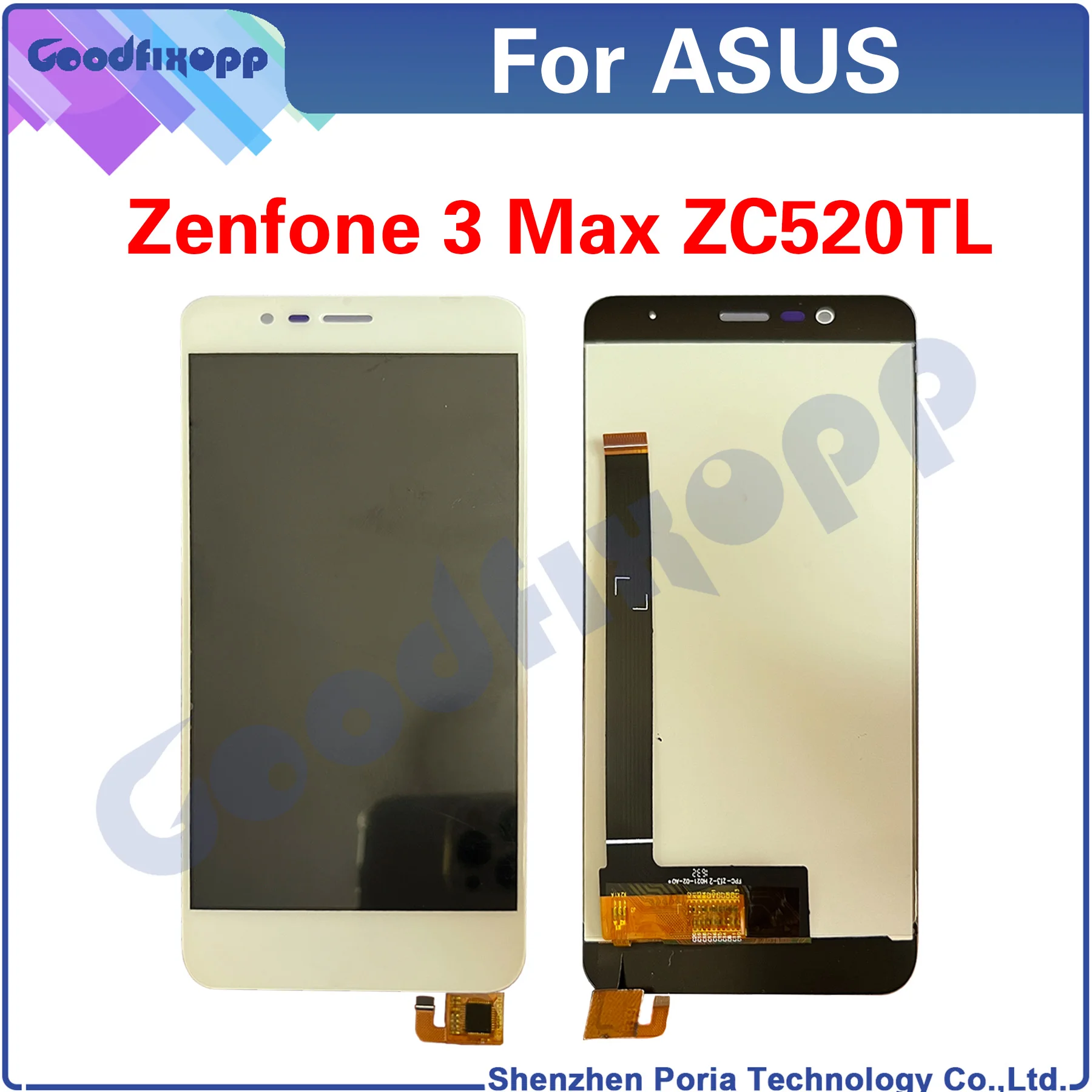 100% Test For Asus Zenfone 3 Max ZC520TL LCD Display Touch Screen Digitizer Assembly Replacement