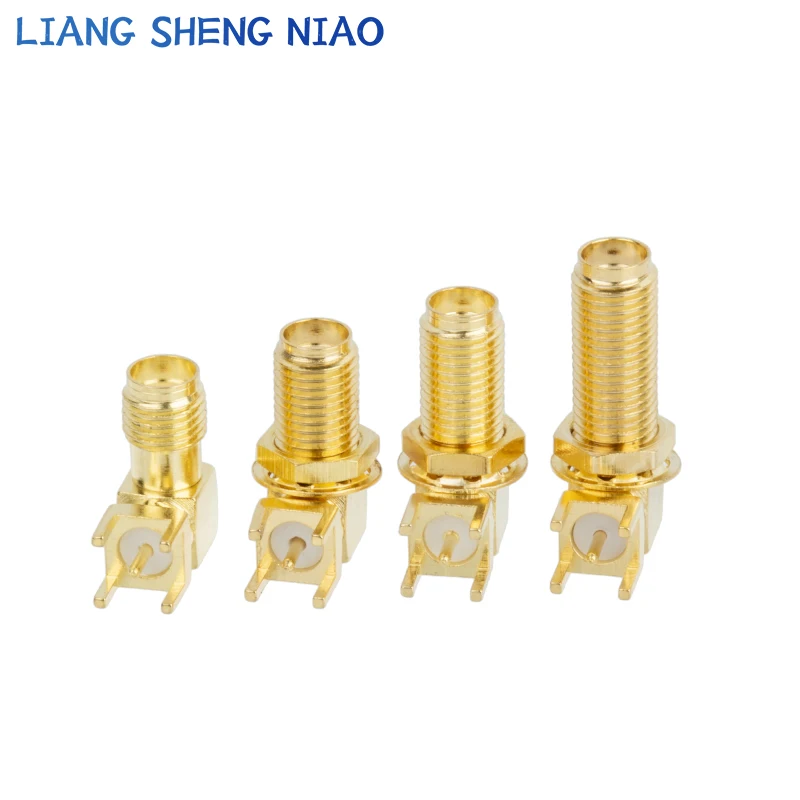 5PCS/1PC SMA female Thru Hole plug Right Angle 90 DEGREE ( SMA-KWE ) PCB Mount connector RF adapter best quality.