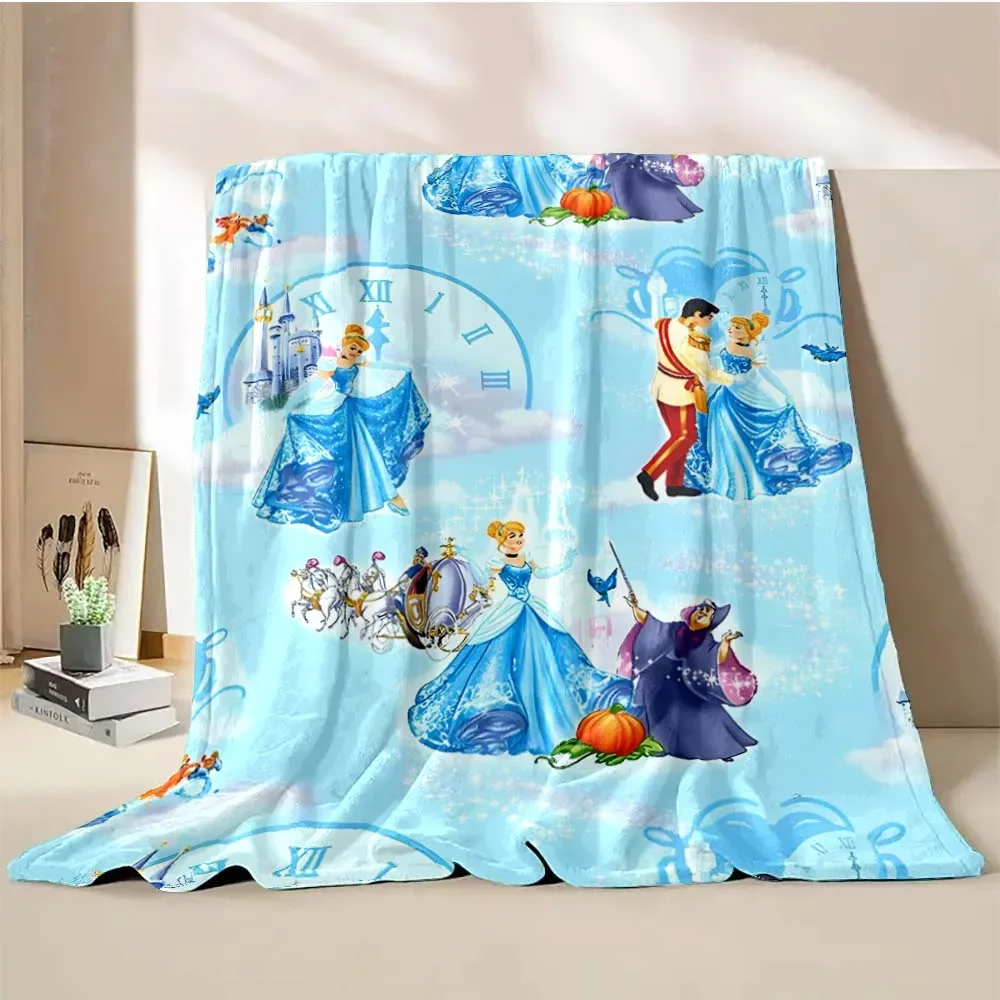 

Cinderellan Cartoon Blanket Soft Fluffy Throw King Size Luxury Blanket Throw Kid Adult Sofa Bed Blanket Cover Travel Throw Gift