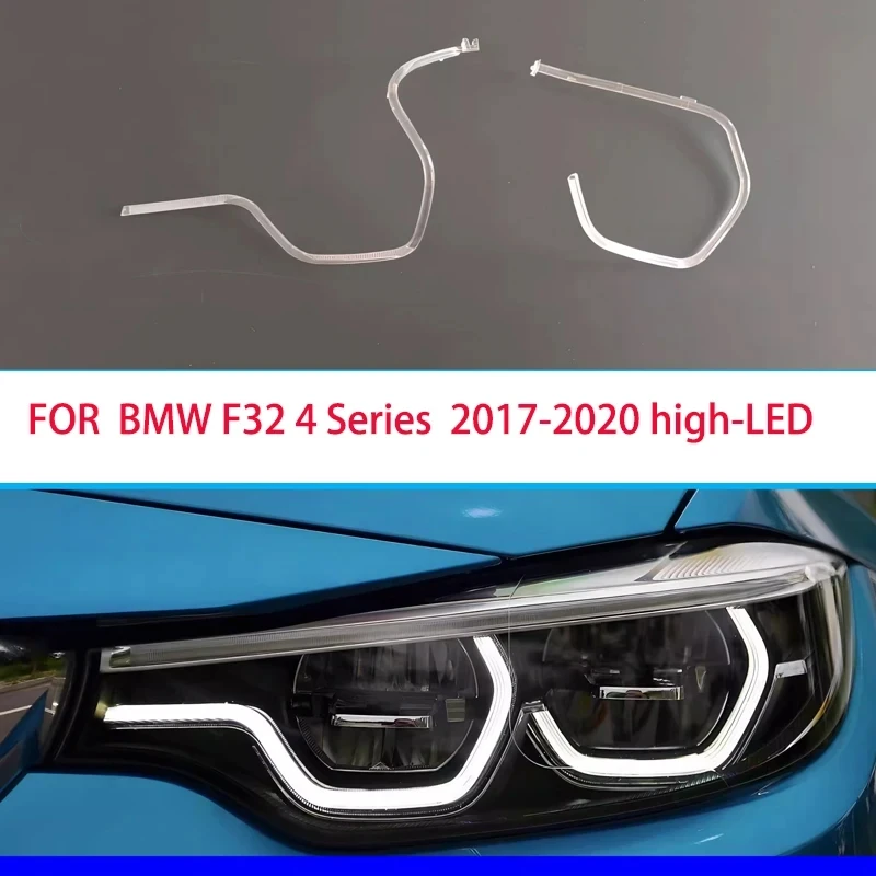 2PCS For BMW 4 Series F32 F36 17-20 High-LED DRL Car Headlight Light Guide Strip Daytime Running Light Tube Angel Eye