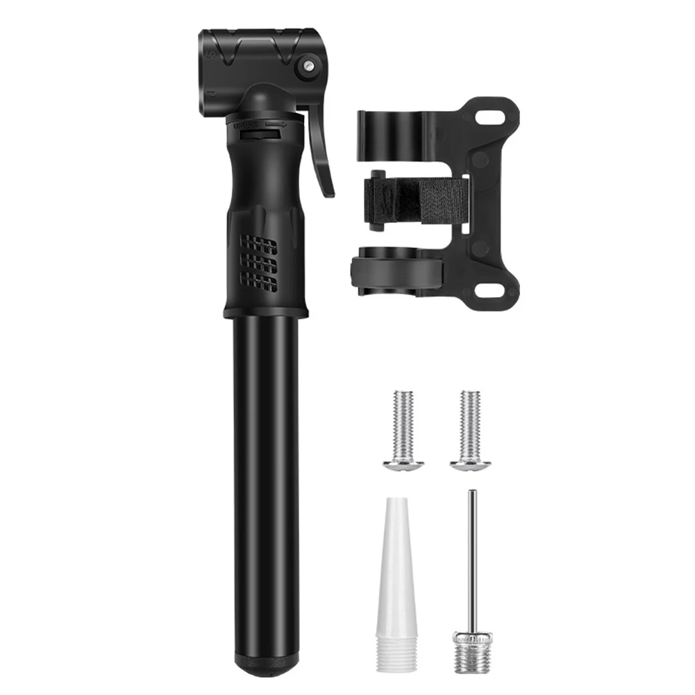 

Easy Inflation All-Weather Use Inflatable Pump With Hose Bicycle Tire Pump Bonus Needle Adapter Extendable Pumping Rod