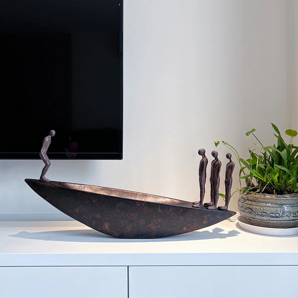

Modern Chinese Wabi-sabi Style Art Ornament Light Luxury Boatman Room Abstract Design Creative Home Office Library Crafts