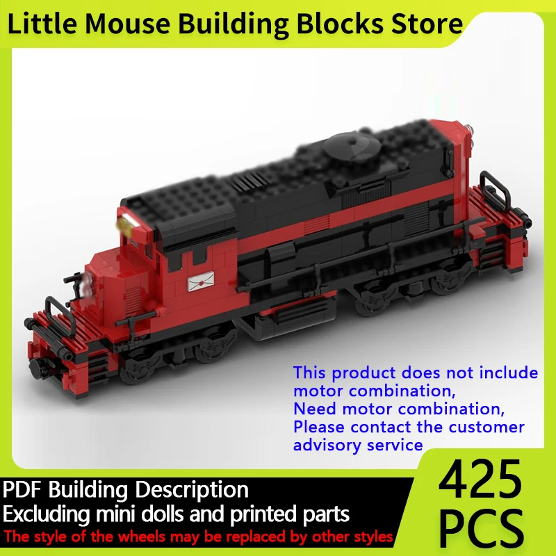 

City Car Model MOC Building Bricks Model 04 Steam Locomotive Modular Technology Gifts Holiday Assemble Children Toys Suit