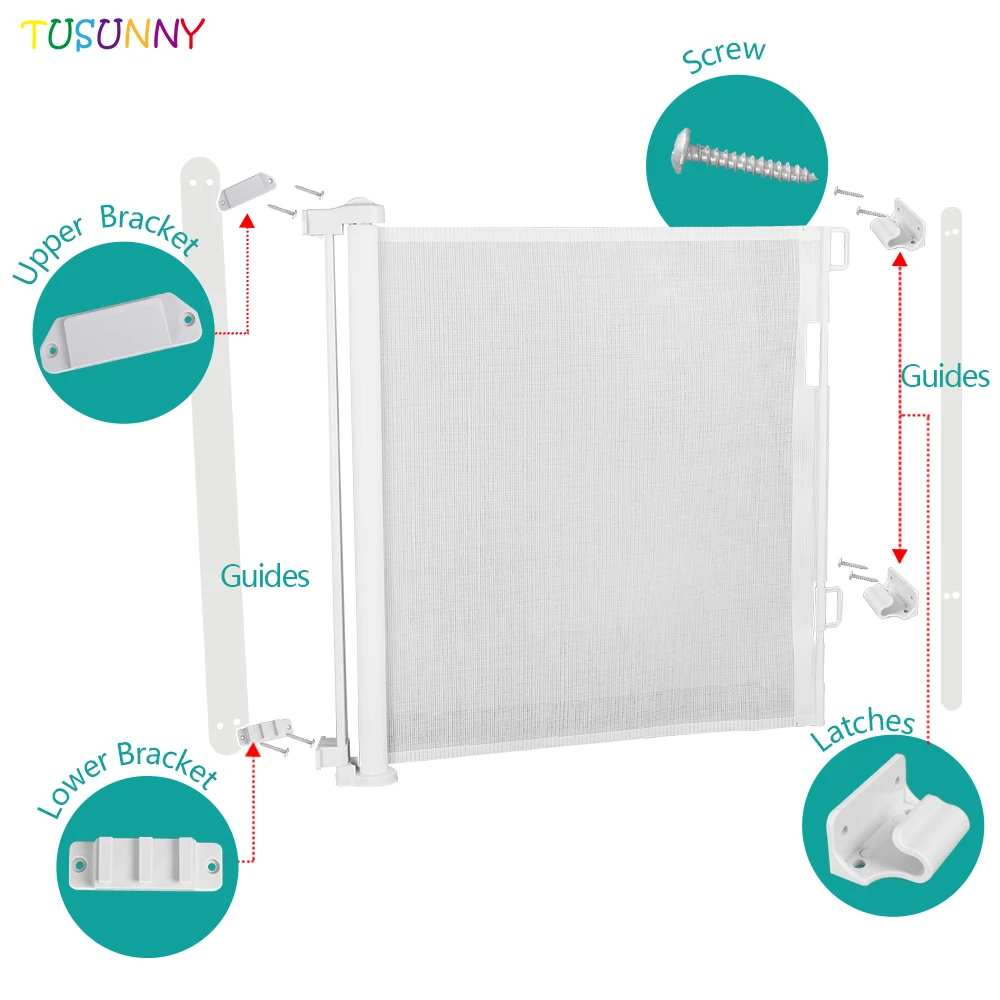 Baby Supplies Child Safety Retractable Gate