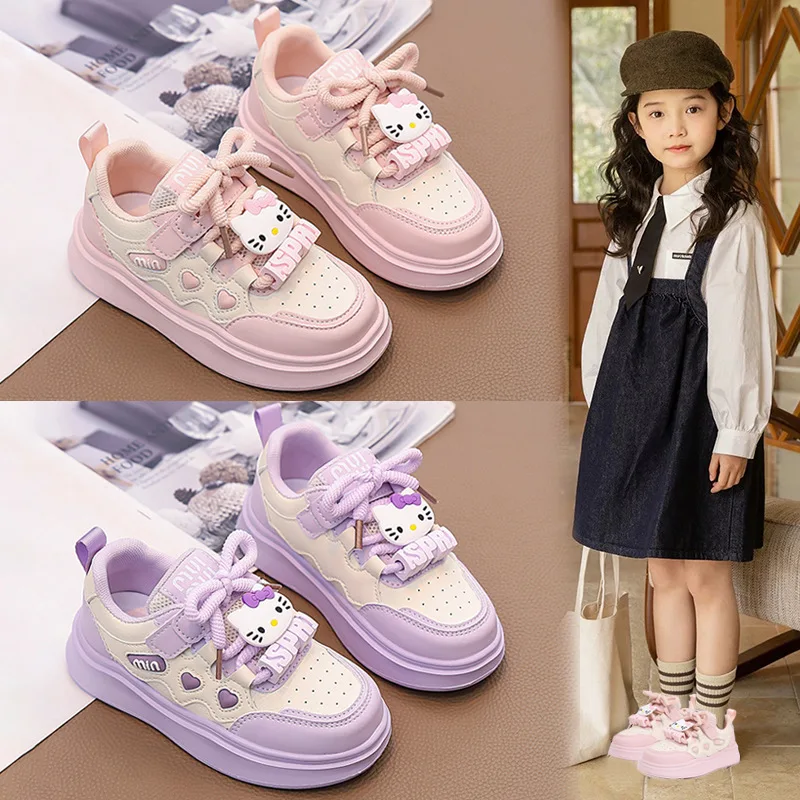

Hot Girl Hello Kitty Kawaii Fashion Sneakers Student Autumn and Winter Anime Cartoon Non-Slip Child Leisure Sneakers New Style
