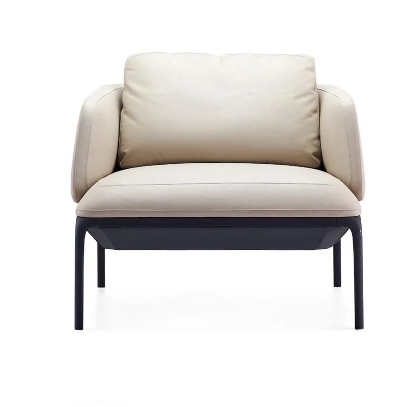 Leren kantoorbank Schoolstrip Enkele vrijetijdsbesteding Leren wachtbank in de voorhal