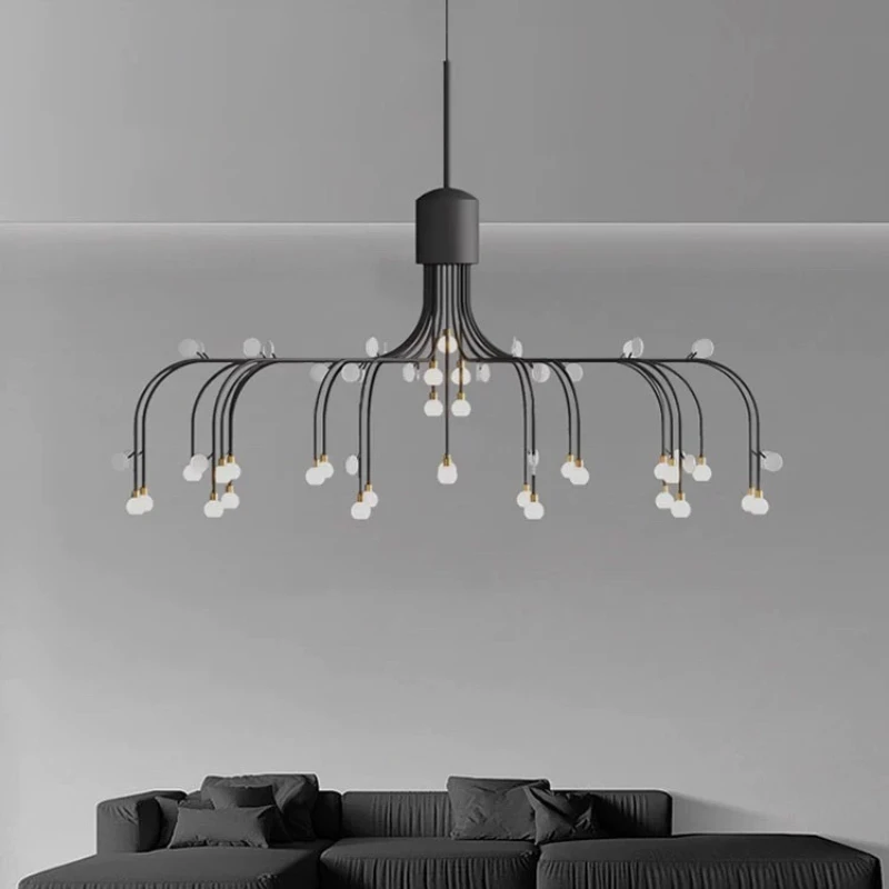 Nordic Gold/black Stainless Steel Pendant Light Rotundity Acrylic Hanging Lamp Living Room Bedroom Restaurant Hotel Hanging Lamp