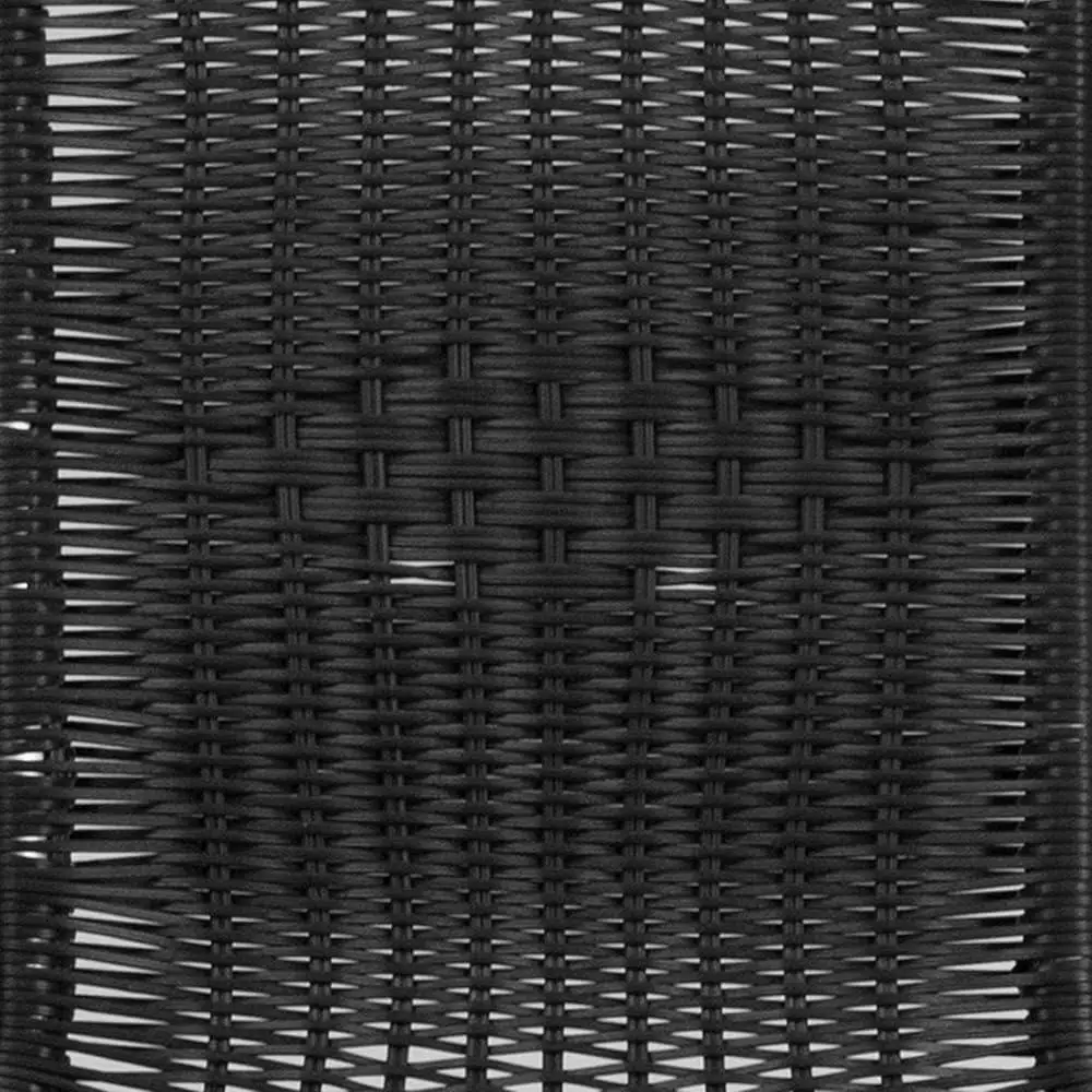 5-Piece Outdoor Dining Set Square Bistro Table with 4 Stacking Rattan Chairs Patio Garden Use