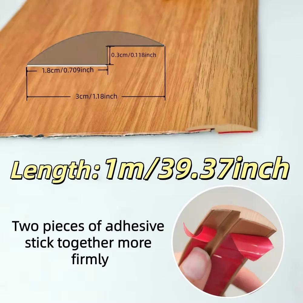 1PC 1m floor to floor gap transition strip,which can be used for 3mm high and low drop transition,making the ground flat