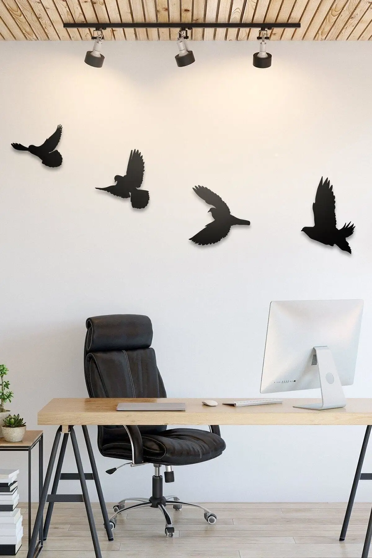 Uccelli decorativi moderni con taglio a Laser Quad Bird Wall Ornament ogni 5-10 cm la variabilità nella gamma.