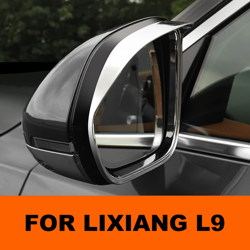 For Lixiang L9 2023 Car Rearview Mirror Rain Eyebrow Frame Cover Trim Car Styling Accessories