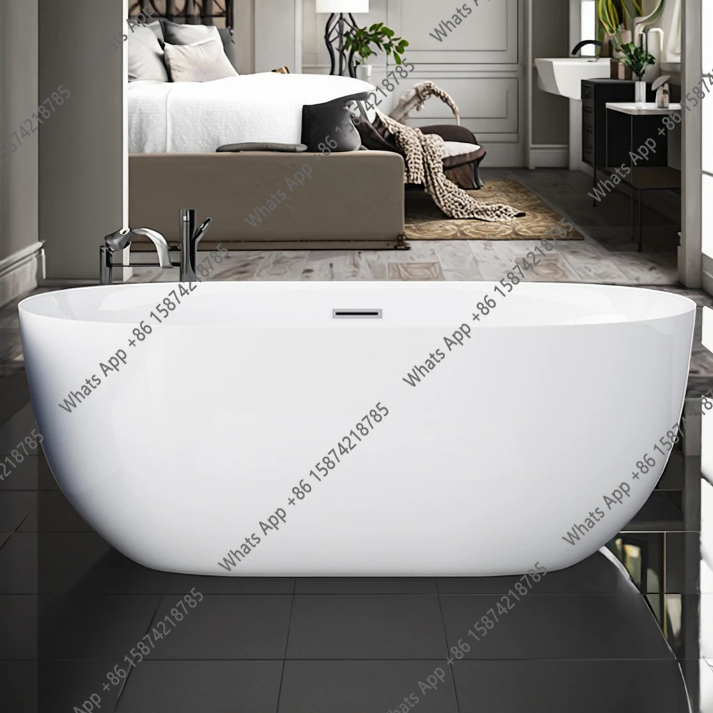 

Отдельностоящая овальная ванна O Oval (напрямую от производителя) - Современная акриловая ванна для замачивания с сливом и переливом