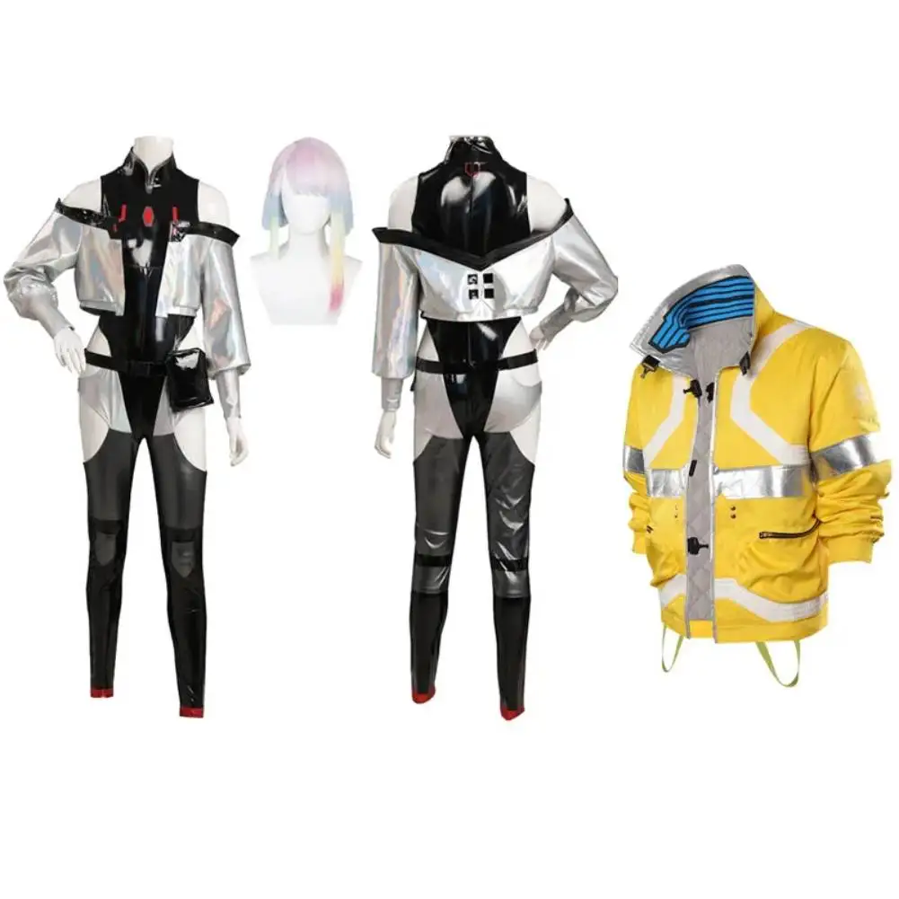 女性のためのLuckyコスプレウィッグエッジコスチューム、ランナー偽装、ファンタジーボディスーツ、コート、ハロウィーンパーティー、コスプレスーツ、大人