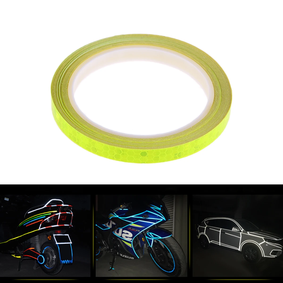 

Bicycle Reflective Stickers Yellow Decal Bike Decals Wheel Rim for Vehicles Accessories
