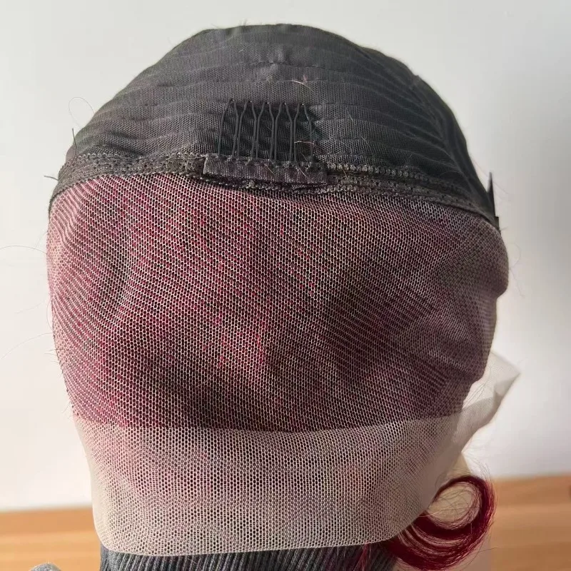 99J Lockige Echthaar-Perücke 13x4 Lace Frontal für Frauen mit Pony, 6 Zoll, Brasilianisches Remy-Haar, Vorgezupfter Natürlicher Haaransatz, Vollperücke – Detail 5