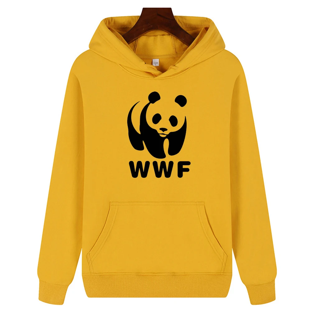 

WWF Panda Men Hoodies Wildlife Conservation Hip Hop Sweatshirts Men Women Sweatshirts Hooded 2024 Brand Hoody Male Casual Tops