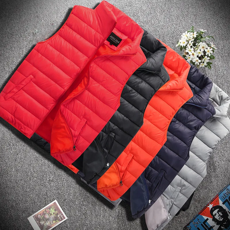 Spring Autumn and Winter Korean Slim Fit Hooded Vest and Camisole Sleeveless Coat Jacket for Men and Women