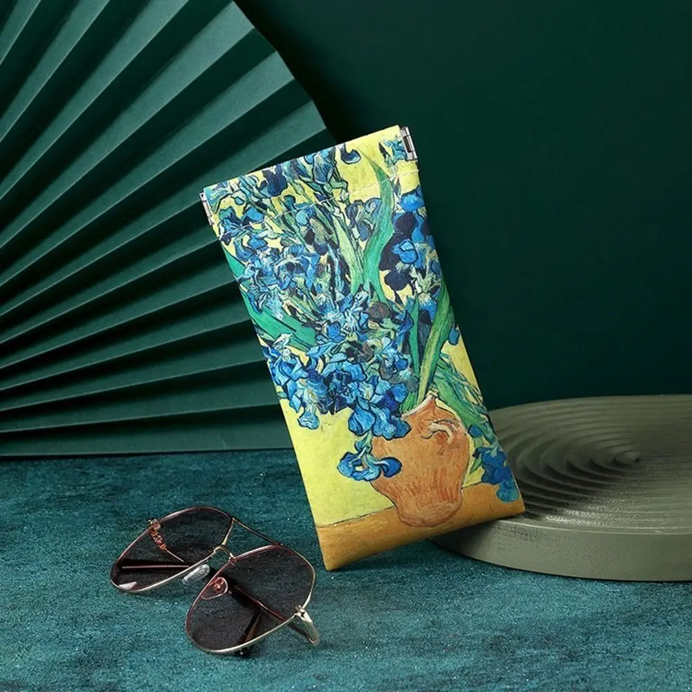 حقيبة نظارات مقاومة للضغط من الجلد الصناعي ، حقيبة محمولة مضادة للضياع ، تخزين نظارات شمسية بسيط