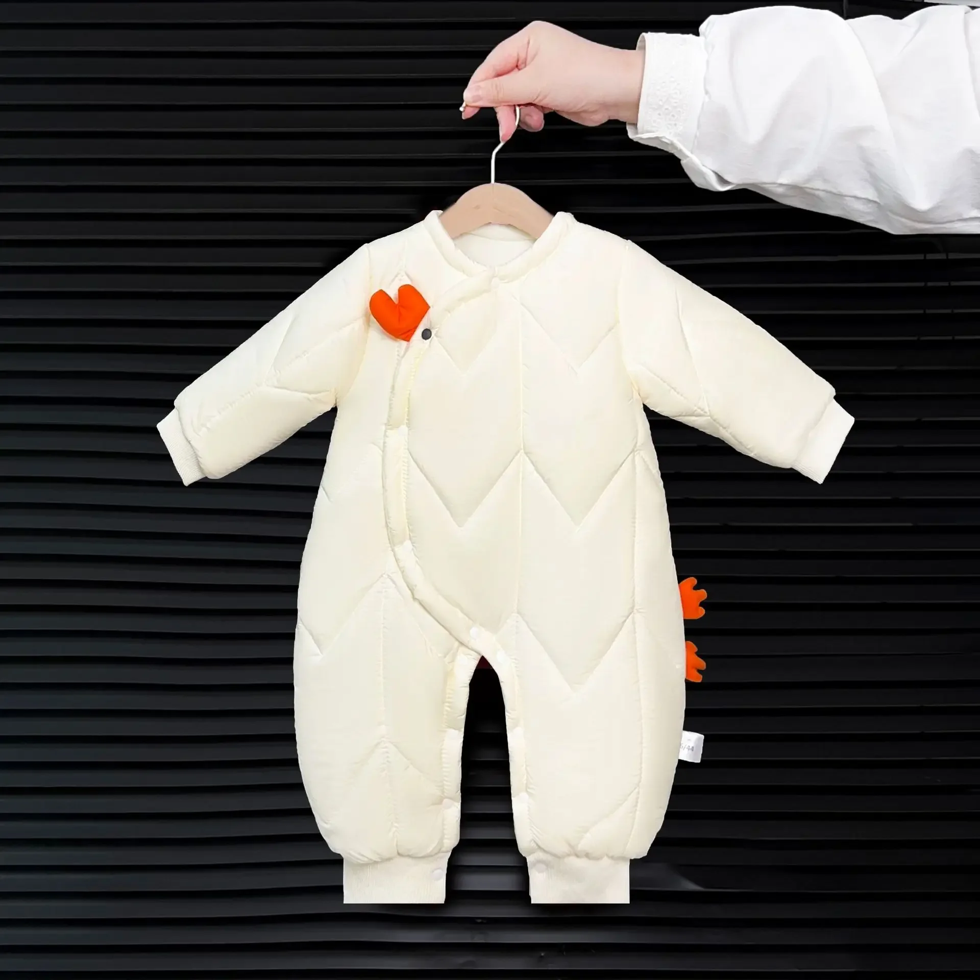 

Winter Newborn 6-24M Baby Clothes Thickened Fleece Lined Cotton Jumpsuit Cute Princess Warm One - Piece Romper