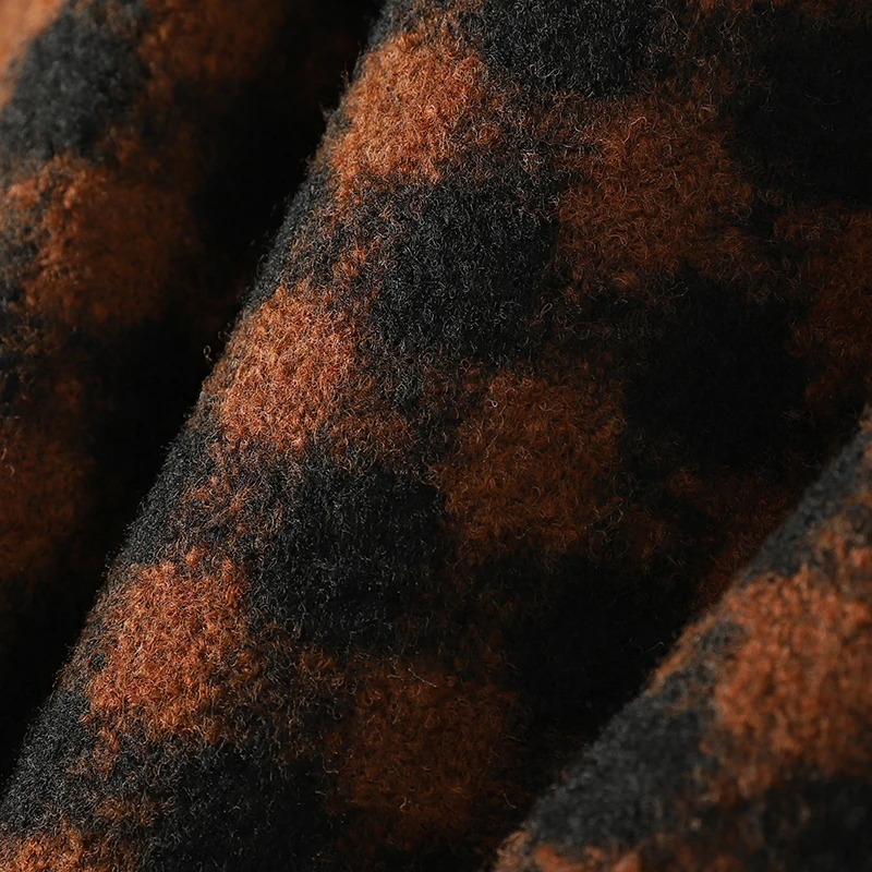 الرجعية منقوشة بنطال ذو قصة أرجل واسعة حجم كبير عادية تسع نقاط Thiened المرأة الهتاف مستقيم أنبوب بنطلون الخريف الشتاء القطن