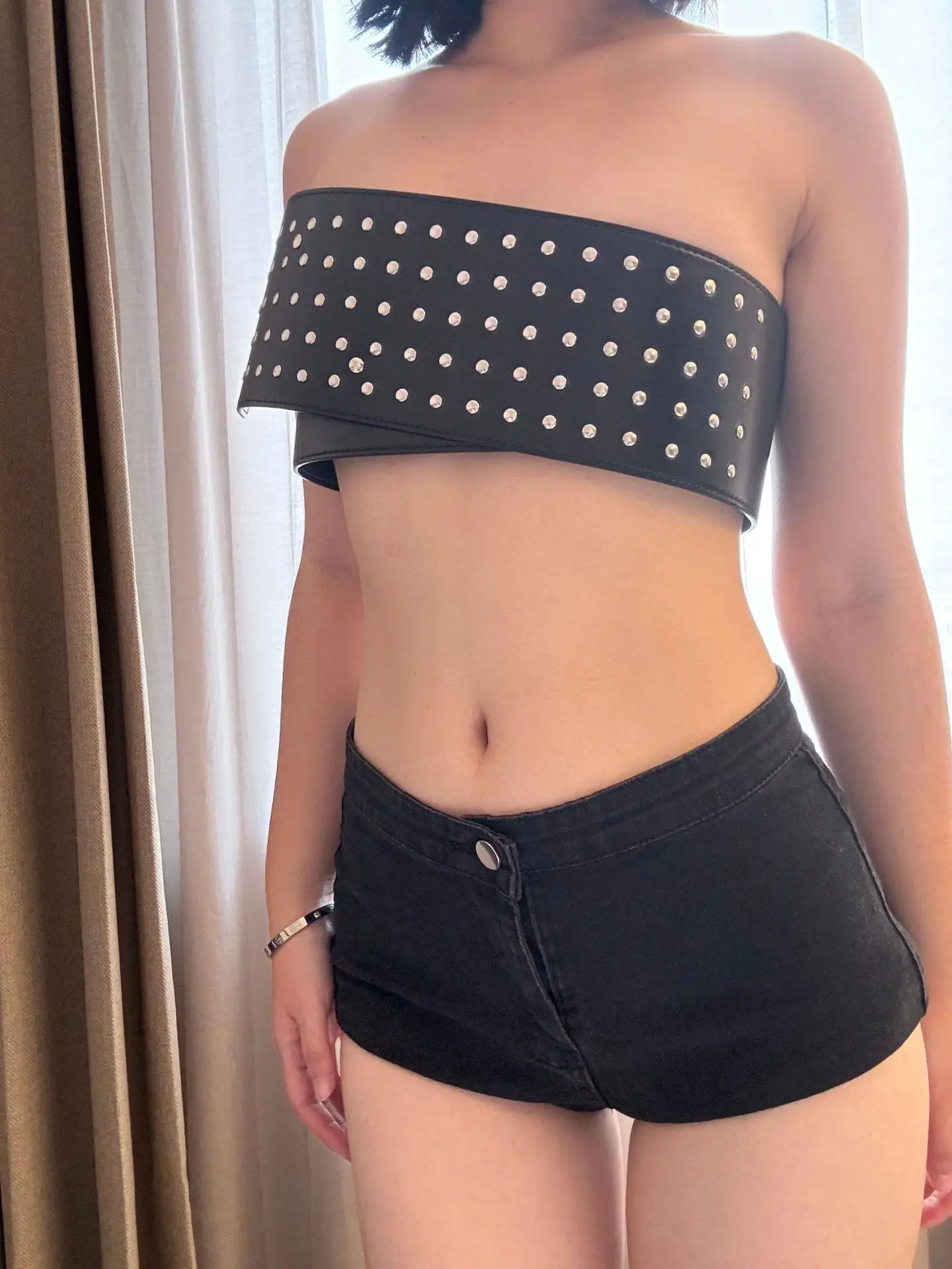 Vintage Belt Stylish PU Material Extra-wide Women's Belt with Rivets Punk Style European and US Hot Girl Wide Waist Sash