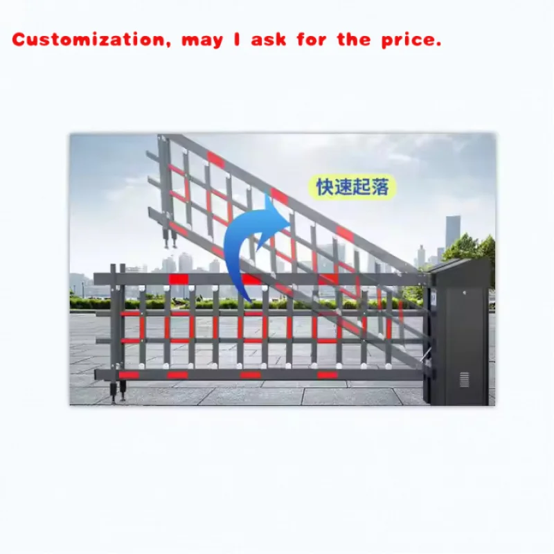 

custom.Barricade security gate Parking Lot License Plate Recognition Charging Integrated System Fence Gate