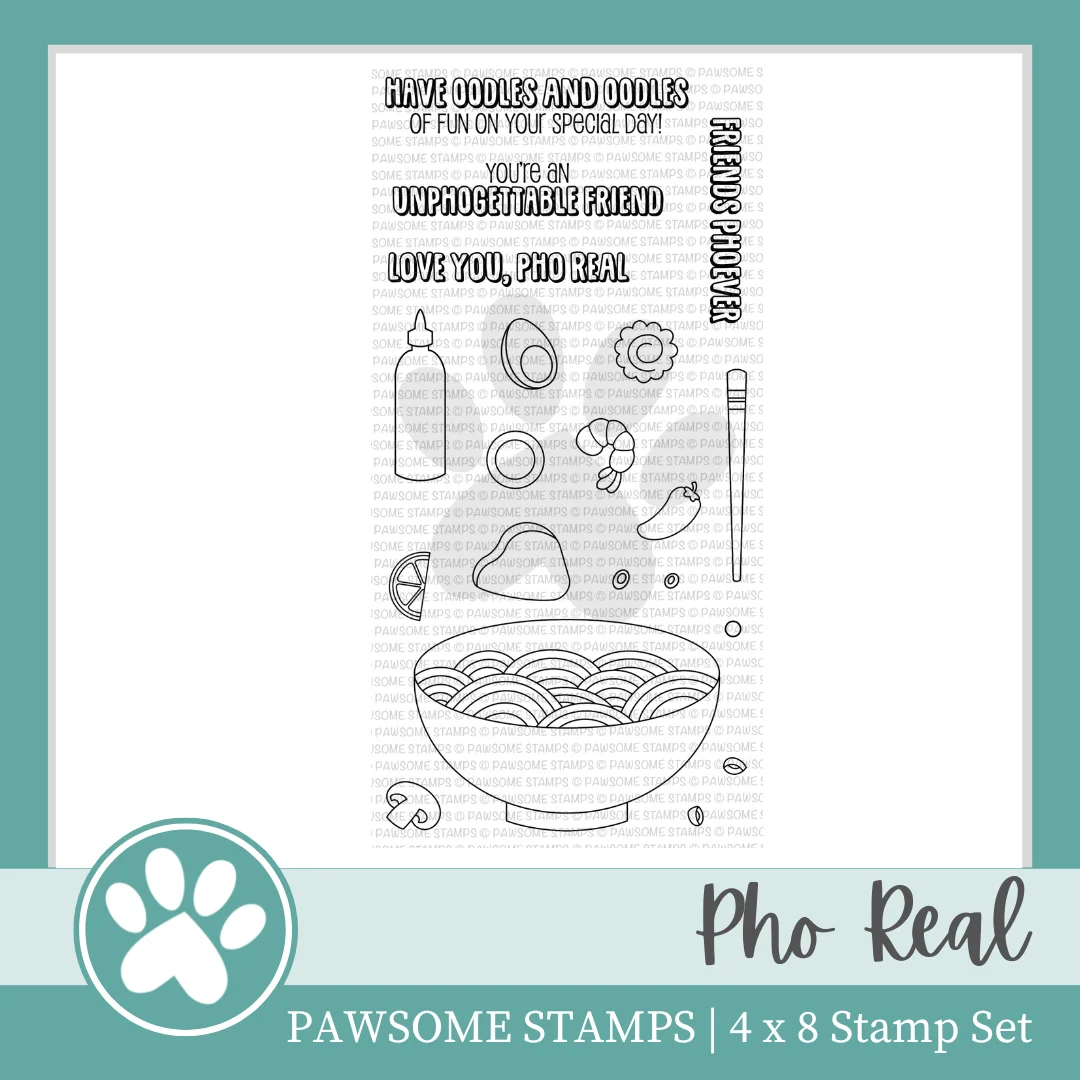 Nuevo Set de Sellos Transparentes de Fideos Pho Real Food 2023 para Scrapbooking, Fabricación de Papel, Troqueles de Corte de Metal, Marcos y Tarjetas