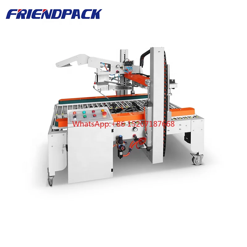 UPK-FXZ500Q Automatic Flap Folding Carton Box Case Sealer Machine Caes Closing Packer Sealing Machine