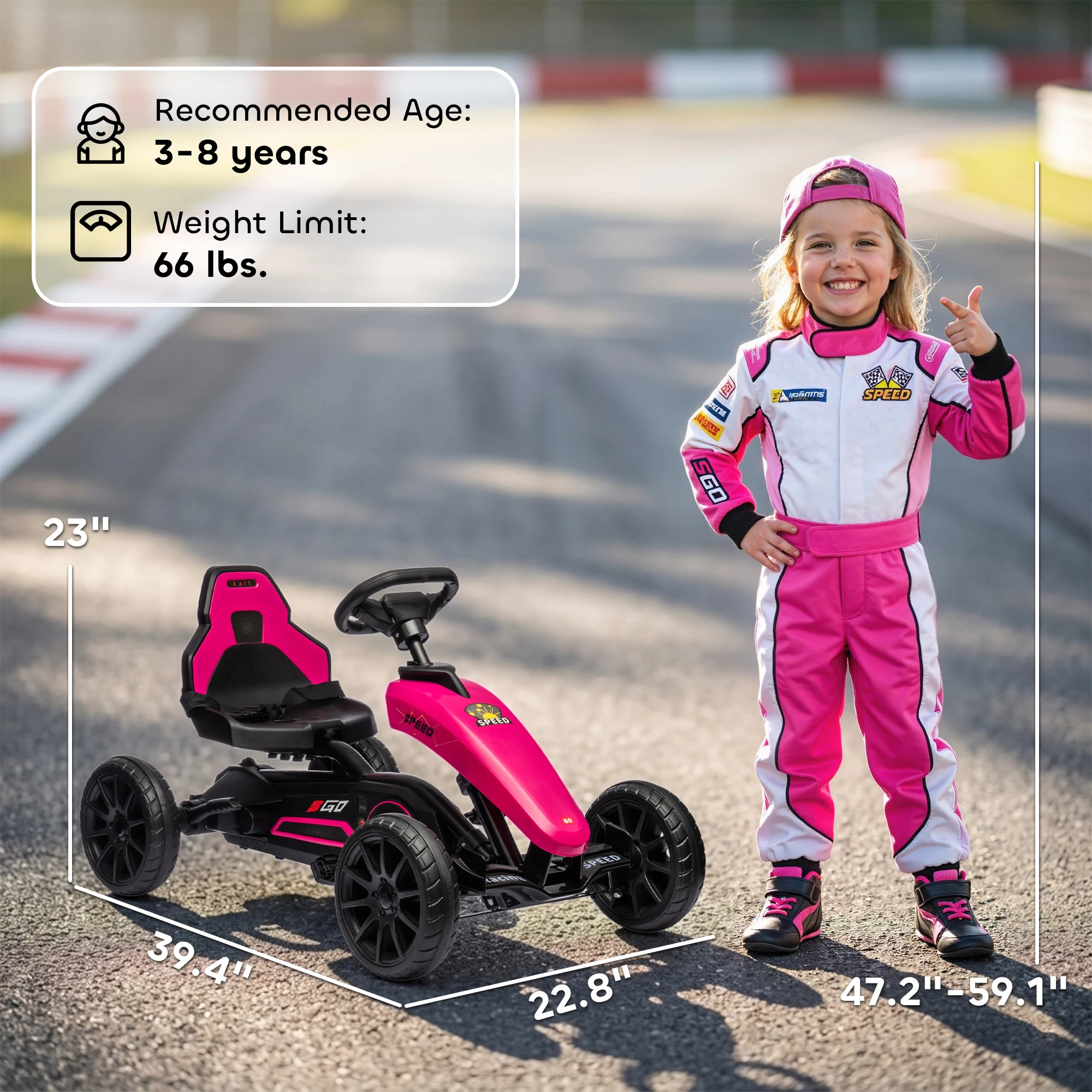 عربة أطفال تعمل بالدواسات مع م - مراجعة Go Kart Pedal Kids وسعره