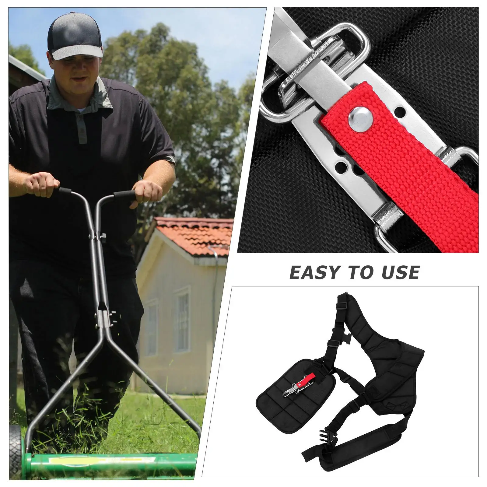 Rompi Harness Bahu Penopang Sikat Tali Mesin Pemotong Rumput untuk Pemangkas Gunting Pemangkas Rumput