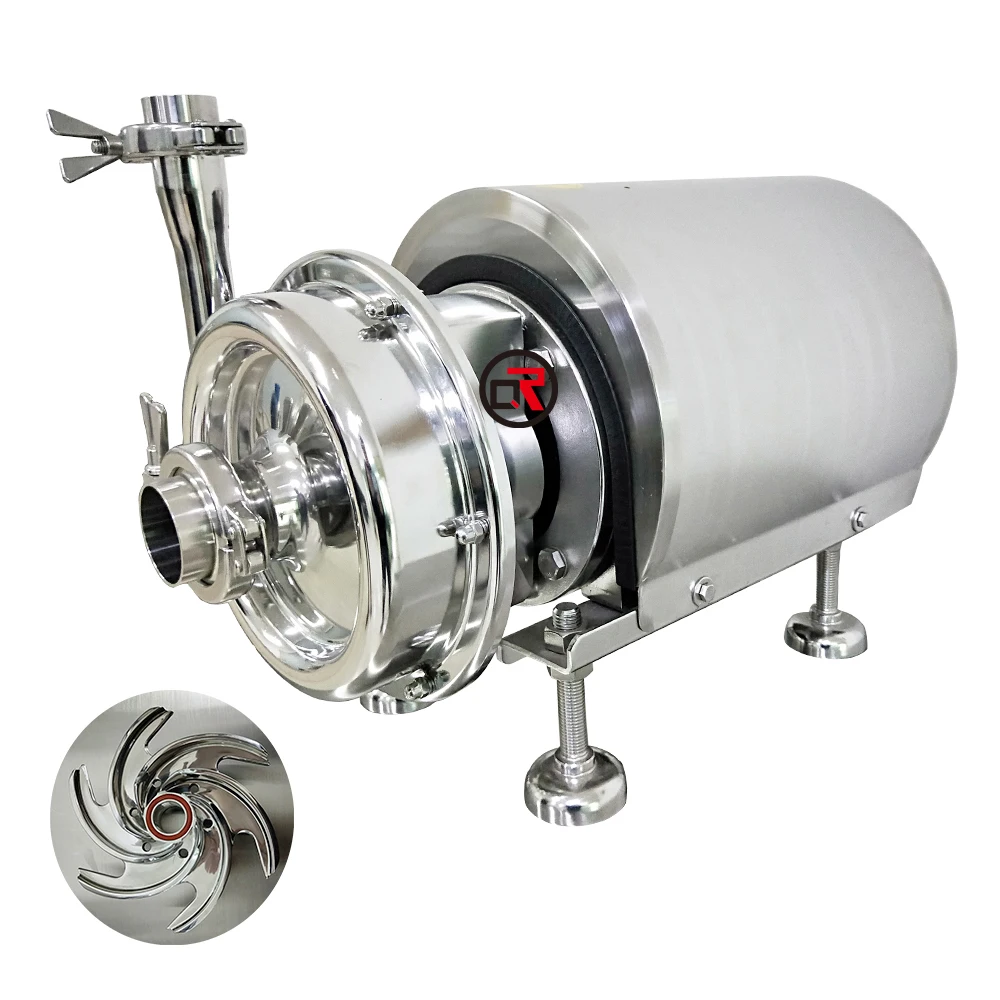 Best Price 2HP Centrifugal Pump Stainless Steel Food Grade For Beverage Processing Milk Transfer Sanitary Tri Clamp Wastewater